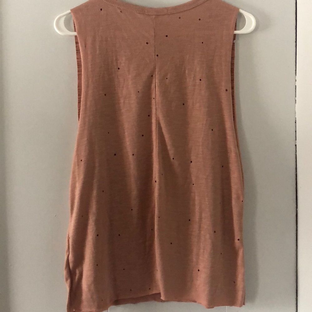 V-Cutout Round Neck Graphic Muscle T - Picture 2 of 3